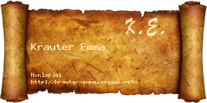 Krauter Emma névjegykártya