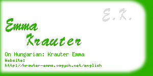 emma krauter business card